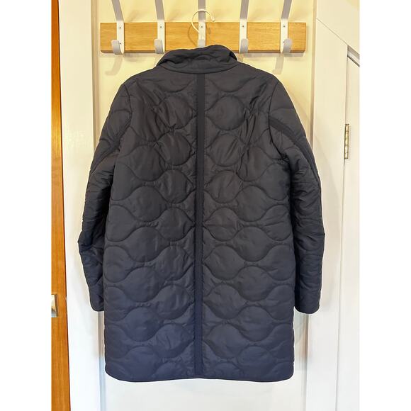 J. CREW Quilted Cocoon Puffer with PrimaLoft® Navy Long Pockets Small - Picture 8 of 13